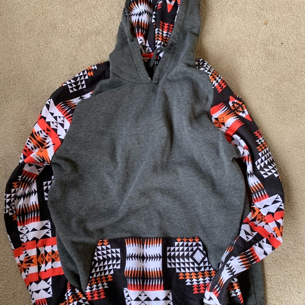 Aztec accented hoodie